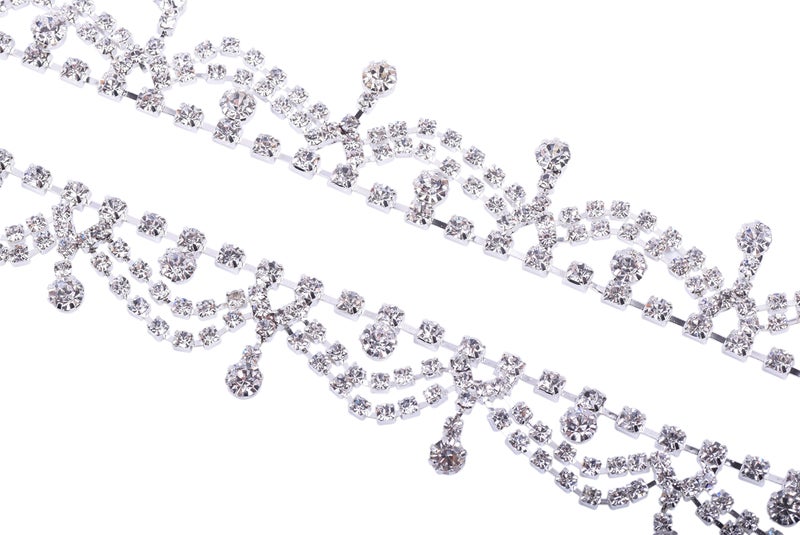 KAOYOO 1 Yard Crystal Rhinestone Chain Trim Sewing Trim for Wedding Decoration,Sewing Craft,DIY Accessories - Image 3
